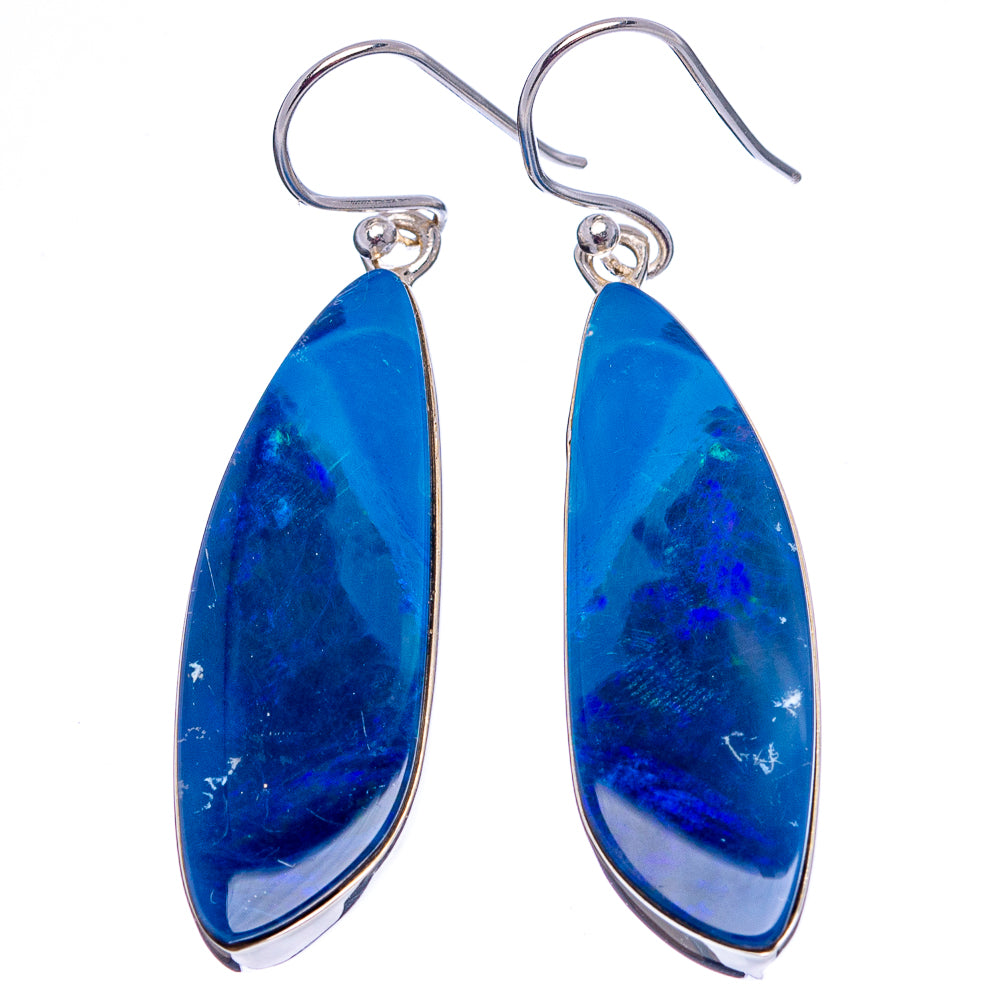 Rare Doublet Opal Earrings 1 7/8" (.925 Sterling Silver)