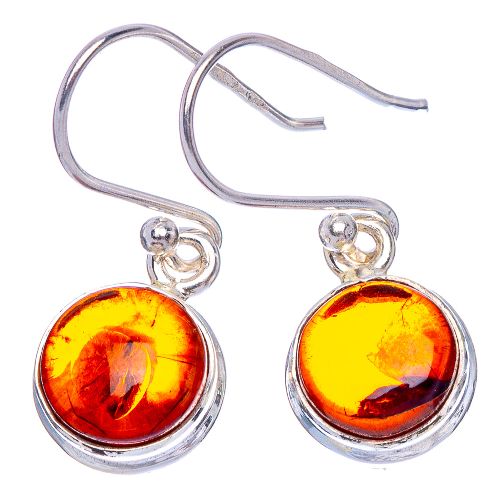 Baltic Amber Earrings 1 1/8" (925 Sterling Silver) E433426