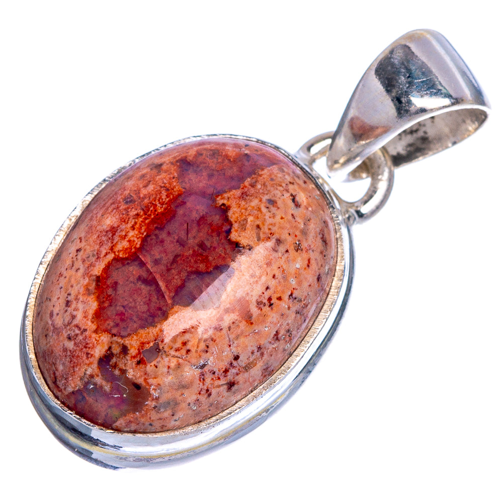 Rare Mexican Fire Opal Pendant 1 1/8" (925 Sterling Silver) P40670
