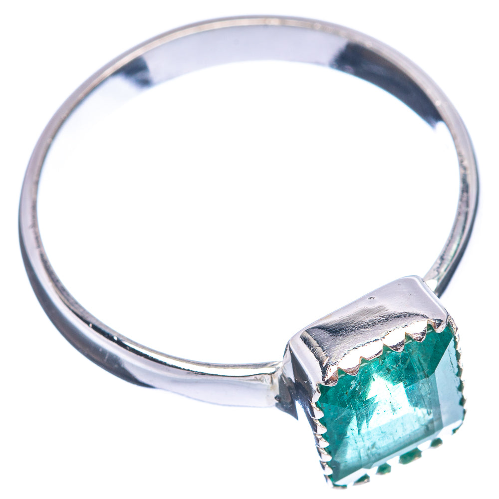Rare Premium Faceted Zambian Emerald Ring Size 11 (.925 Sterling Silver)