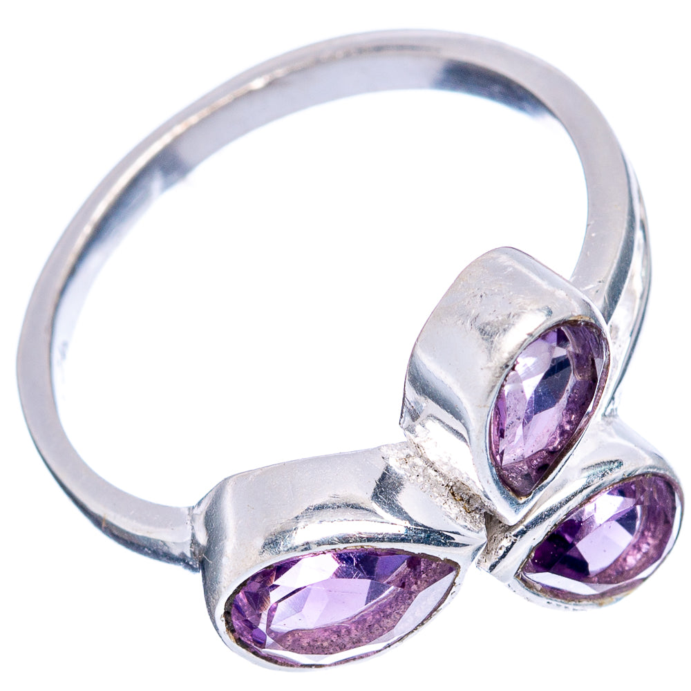 Amethyst Dainty Ring Size 6.75 (.925 Sterling Silver)