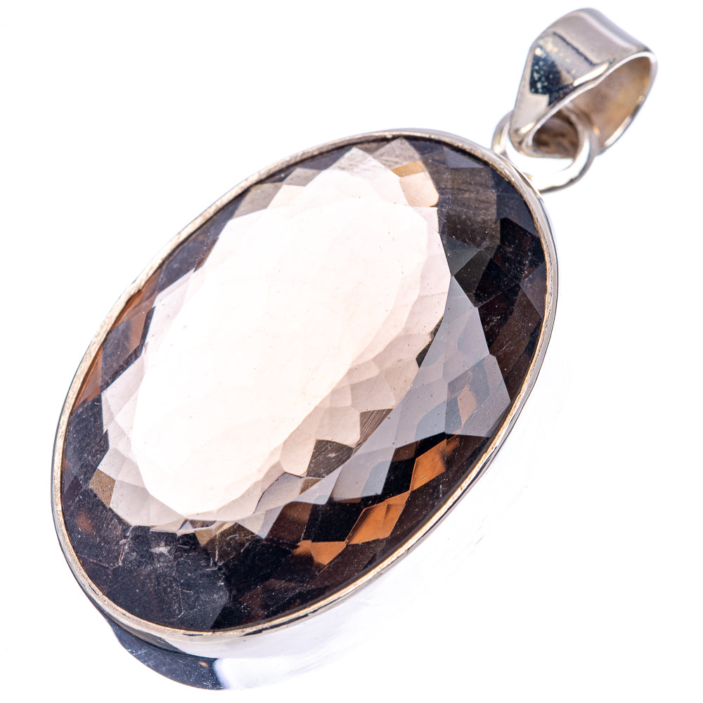 Premium Smoky Quartz Pendant 1 7/8" (.925 Sterling Silver)