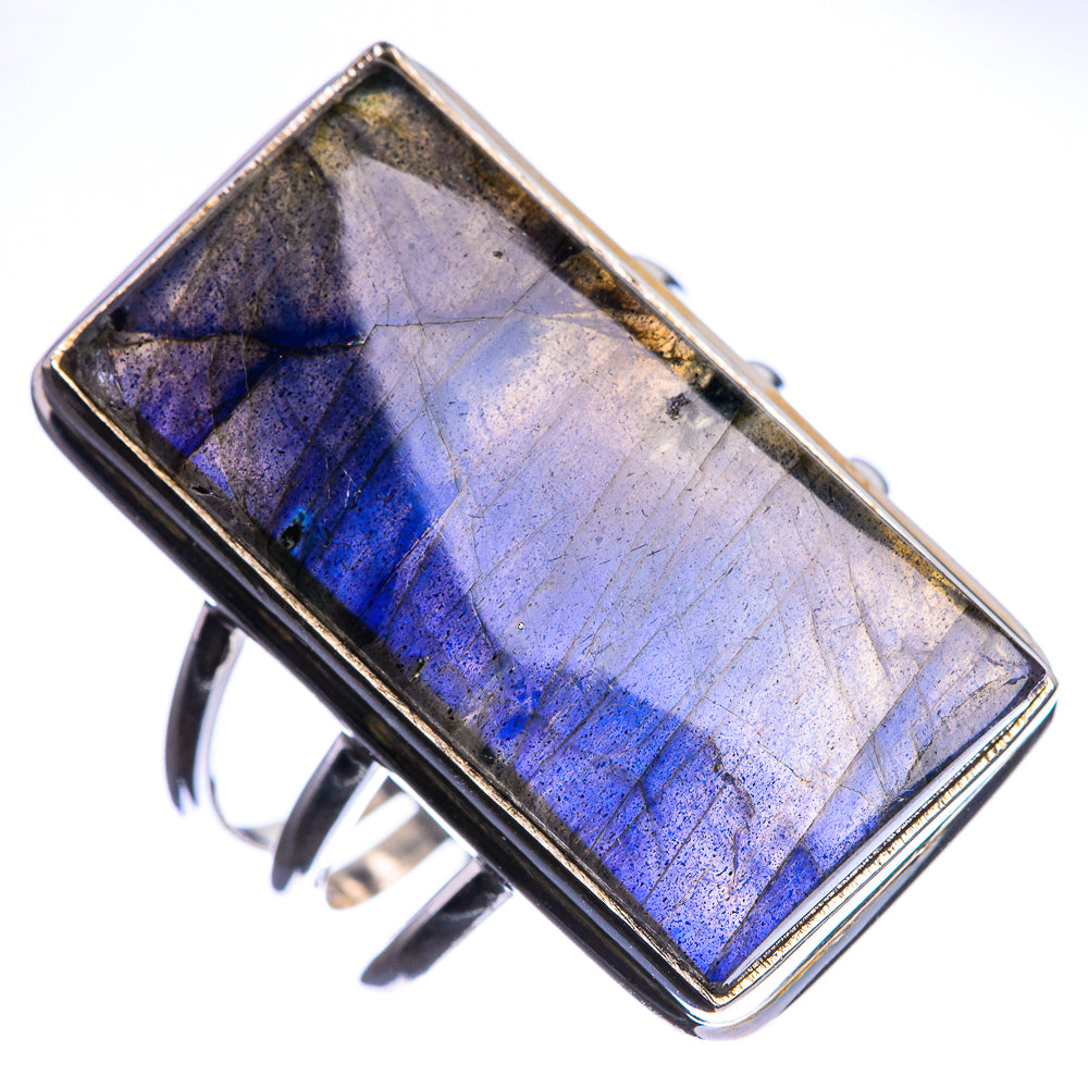 Huge Labradorite 925 Sterling Silver Ring Size 11.5