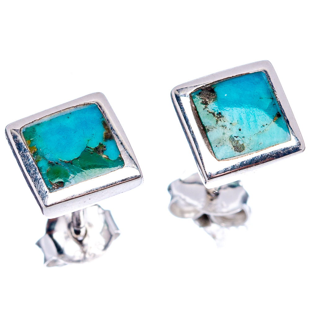 Mohave Turquoise Earrings 1/4" (.925 Sterling Silver)