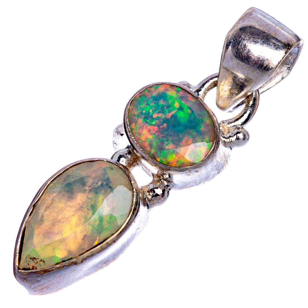 Rare Ethiopian Opal Pendant 5/8" (925 Sterling Silver) P40662
