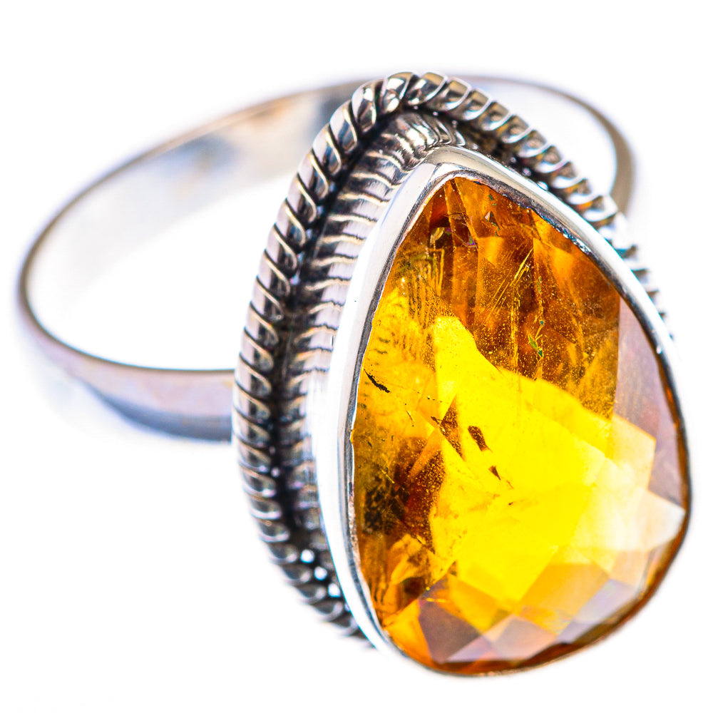 Faceted Citrine Ring Size 10 (925 Sterling Silver) RING139969