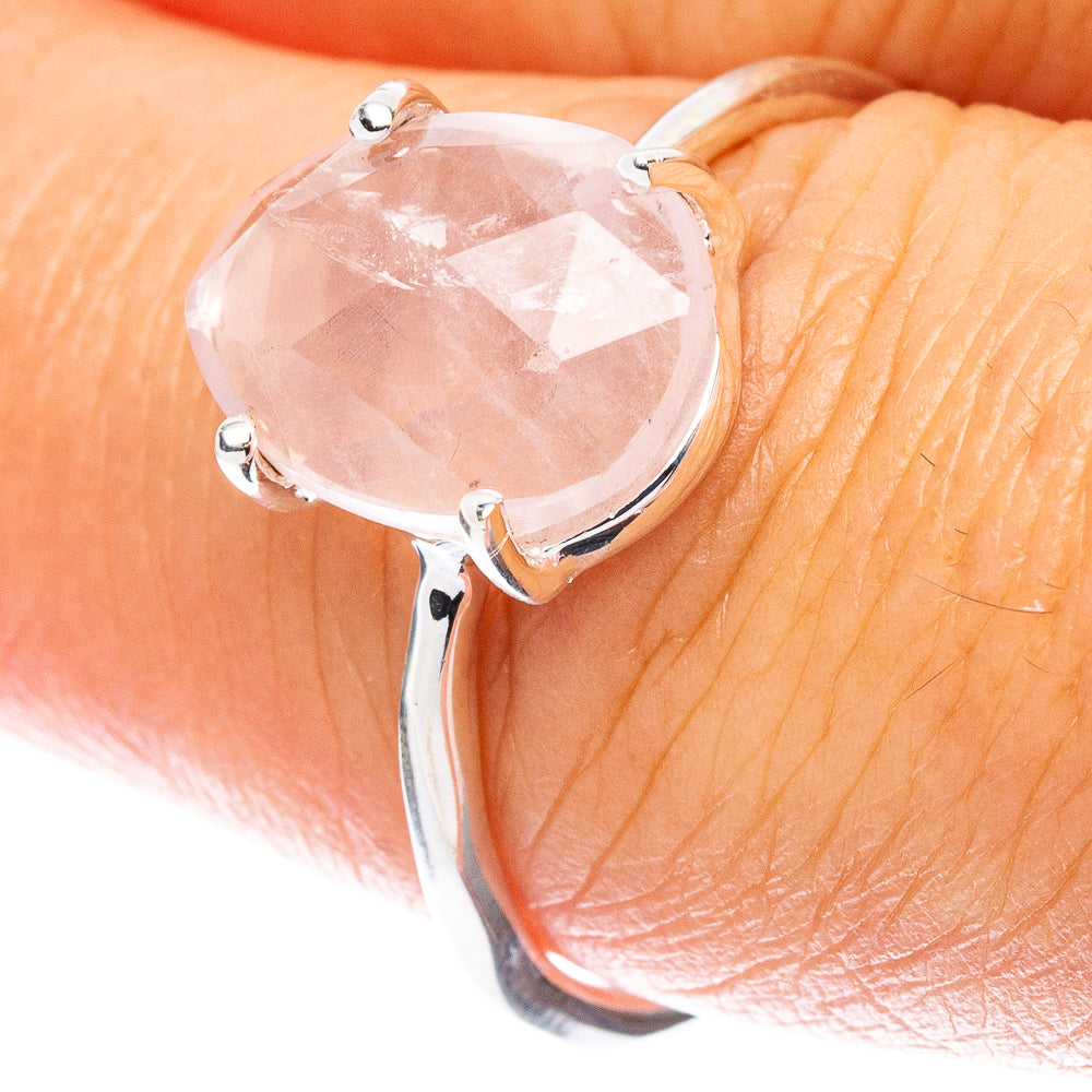 Value Rose Quartz Ring Size 8 (925 Sterling Silver) R7548
