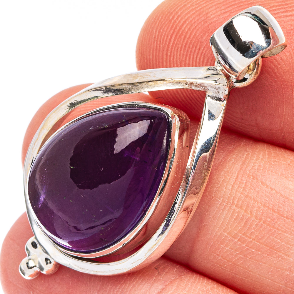 Amethyst 925 Sterling Silver Pendant 1 5/8" (925 Sterling Silver) P43605