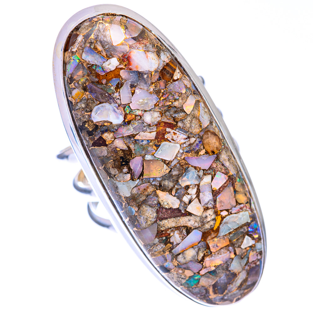 Large Brecciated Ethiopian Opal Ring Size 6.25 (925 Sterling Silver) R141058