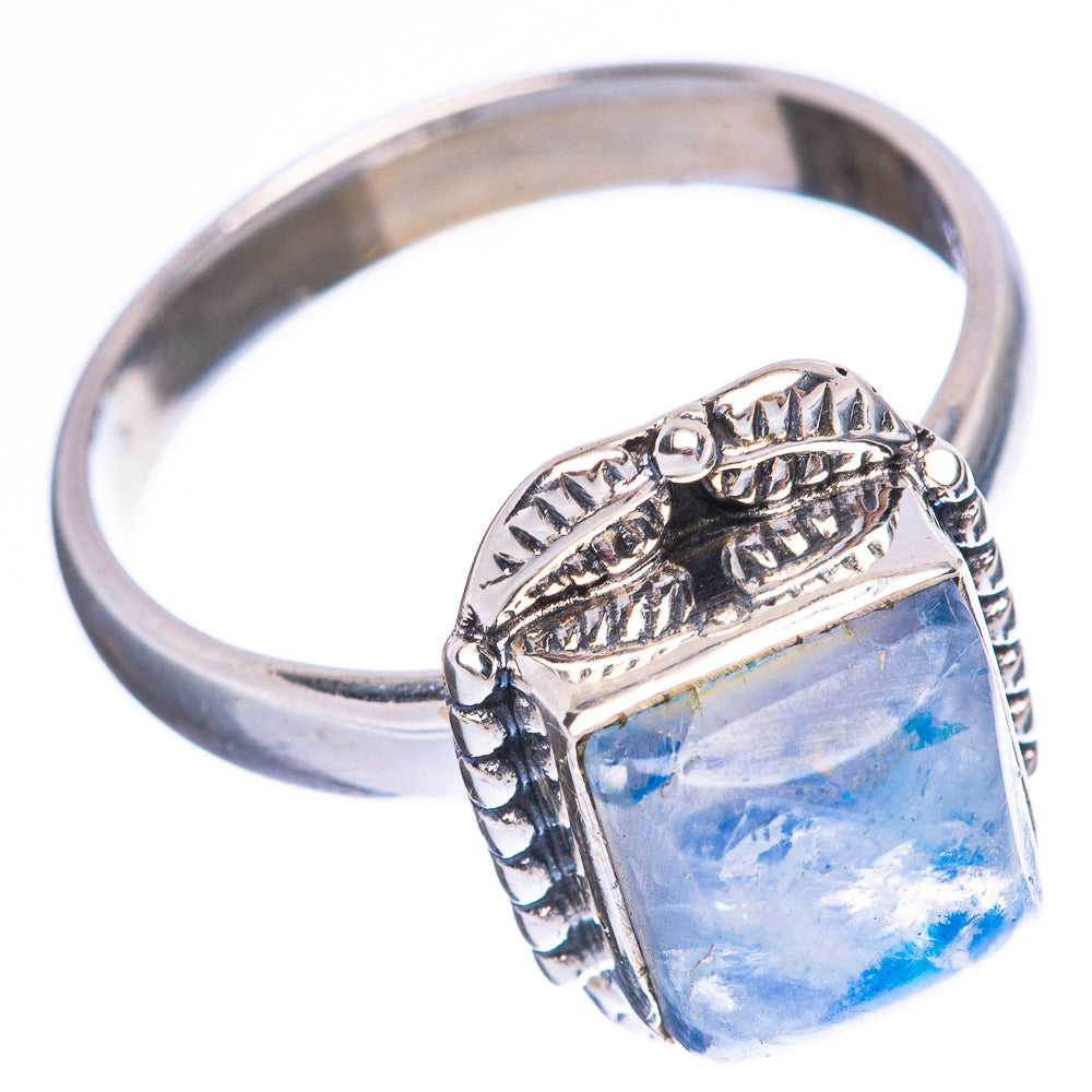 Rainbow Moonstone Ring Size 7.75 (925 Sterling Silver) R3784