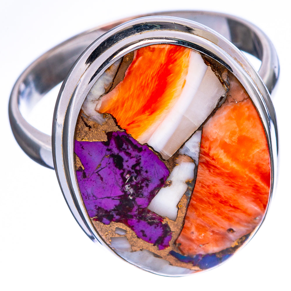 Spiny Oyster Turquoise Ring Size 11 (925 Sterling Silver) R1403