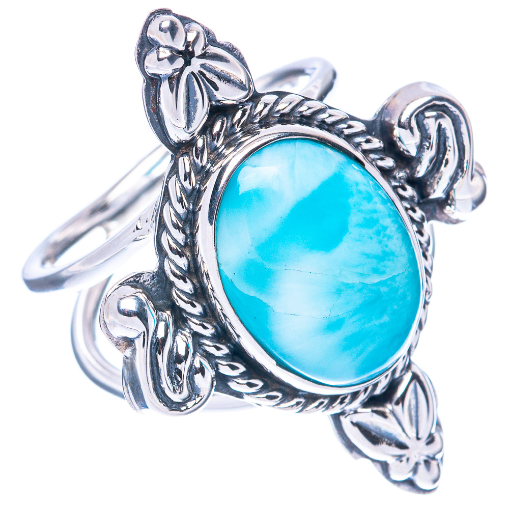 Premium Larimar Ring Size 6 (925 Sterling Silver) R2636