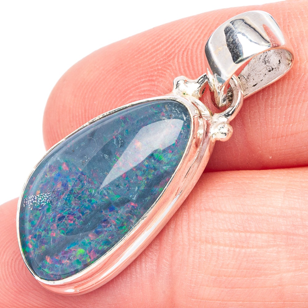 Rare Triplet Opal Pendant 1 3/8" (925 Sterling Silver) P44609