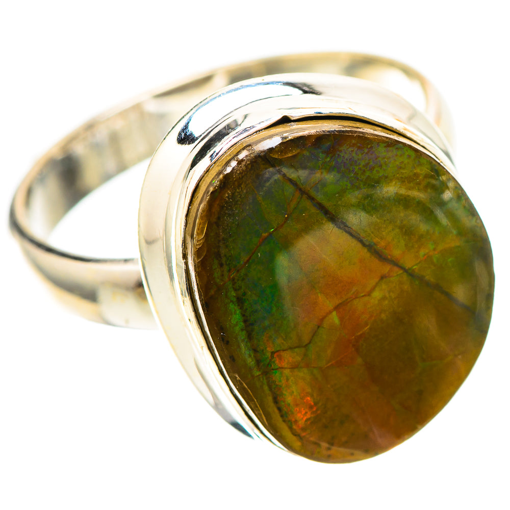 Canadian Ammolite Ring Size 8 (925 Sterling Silver) RING139064