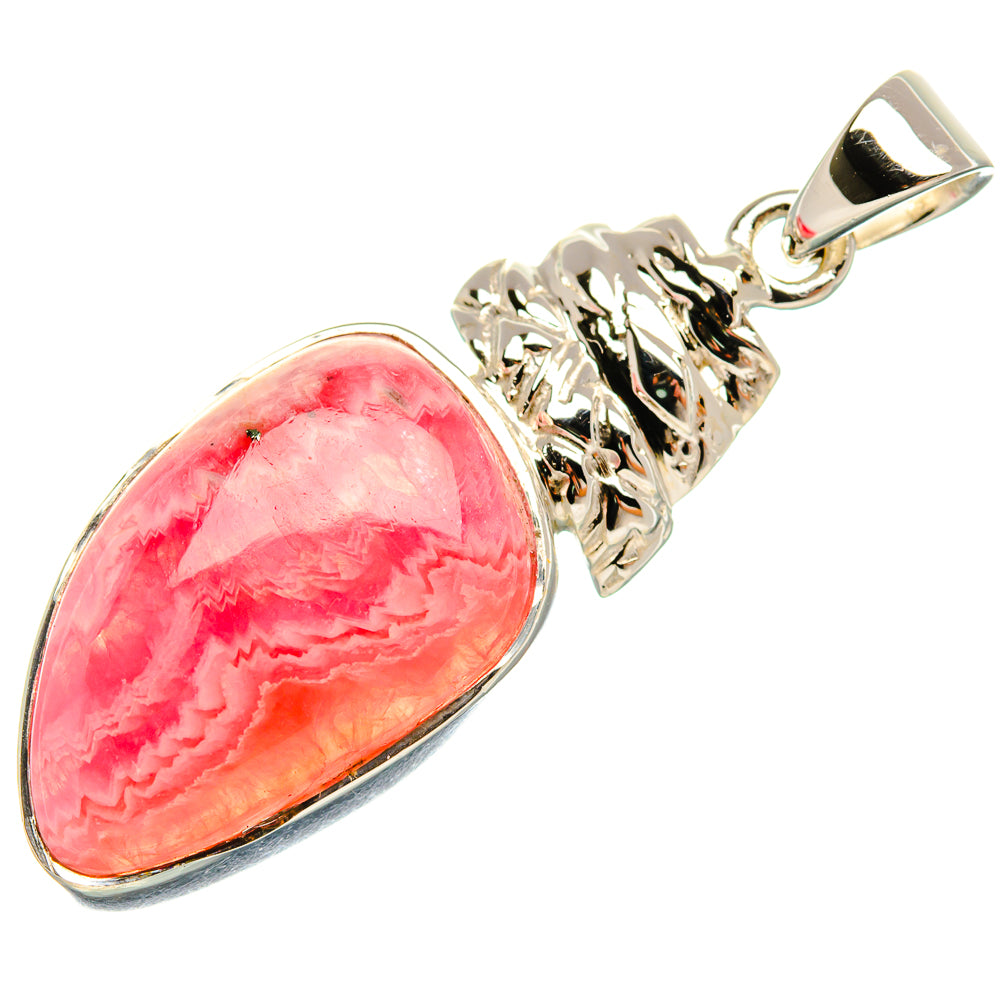 Premium Rhodochrosite 925 Sterling Silver Pendant 1 5/8" (925 Sterling Silver) PD37753