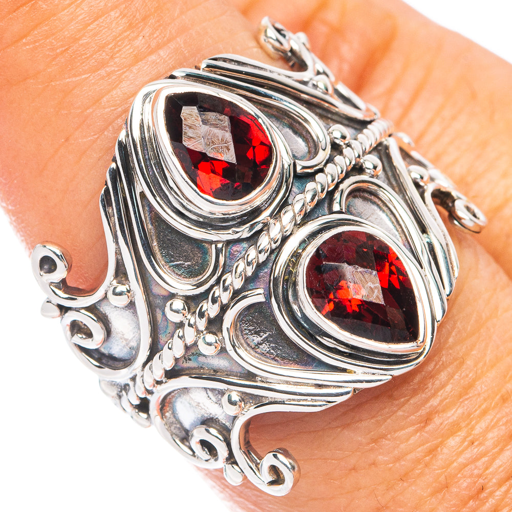 Premium Garnet Ring Size 8.75 (925 Sterling Silver) R7676