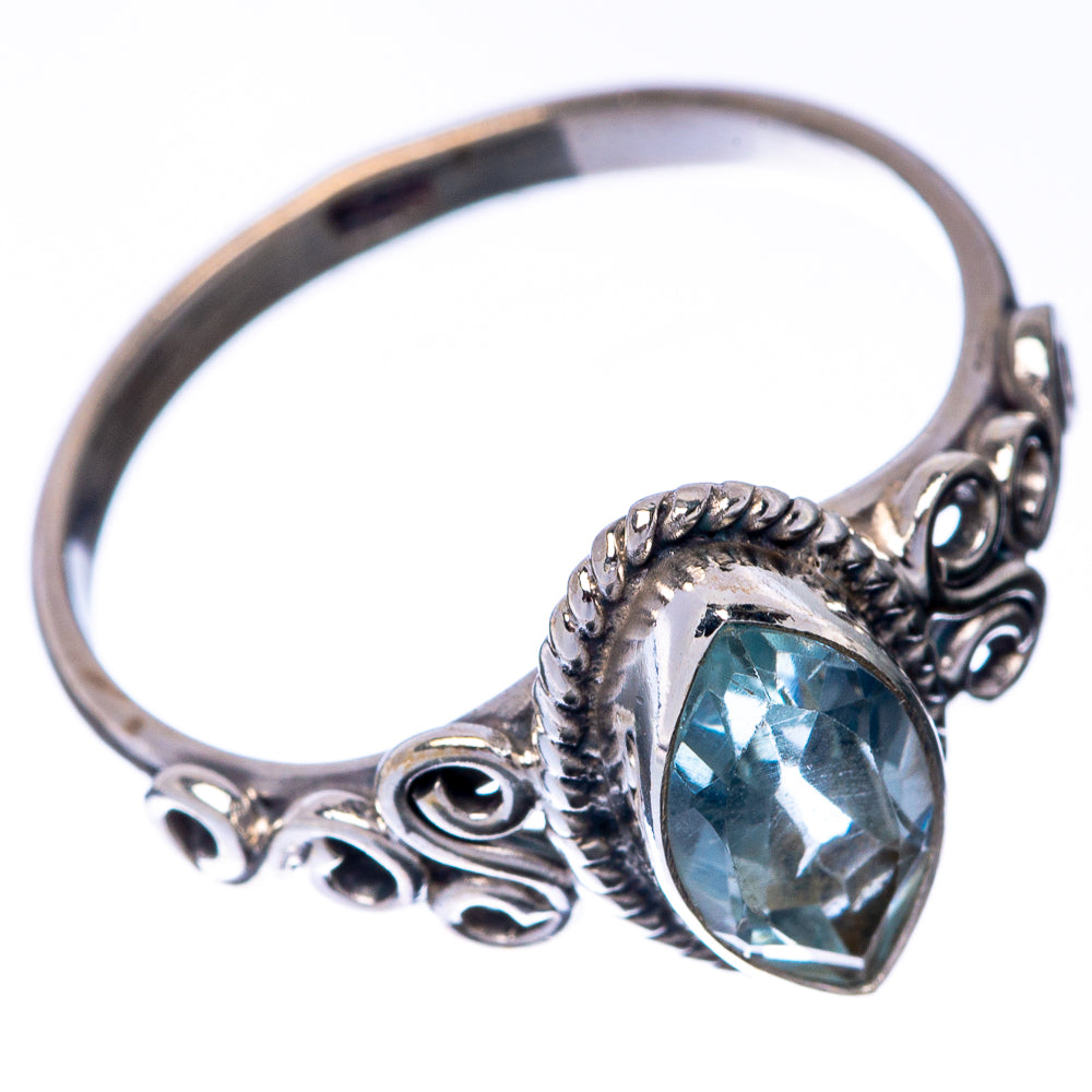 Blue Topaz Dainty Ring Size 7.5 (925 Sterling Silver) R145243