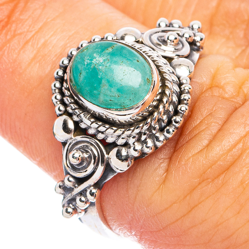 Dainty Amazonite Ring Size 7 (925 Sterling Silver) R8650