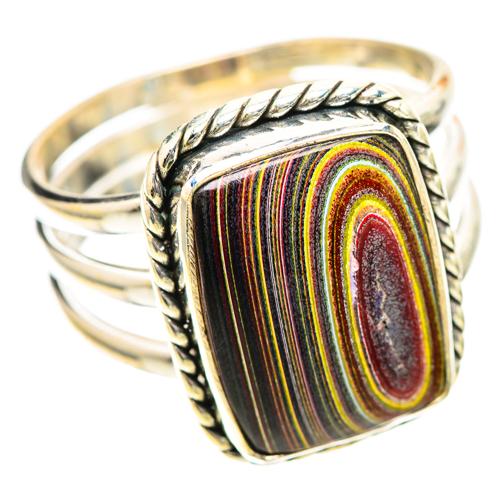Fordite 925 Sterling Silver Ring Size 10.75 (925 Sterling Silver) RING139598