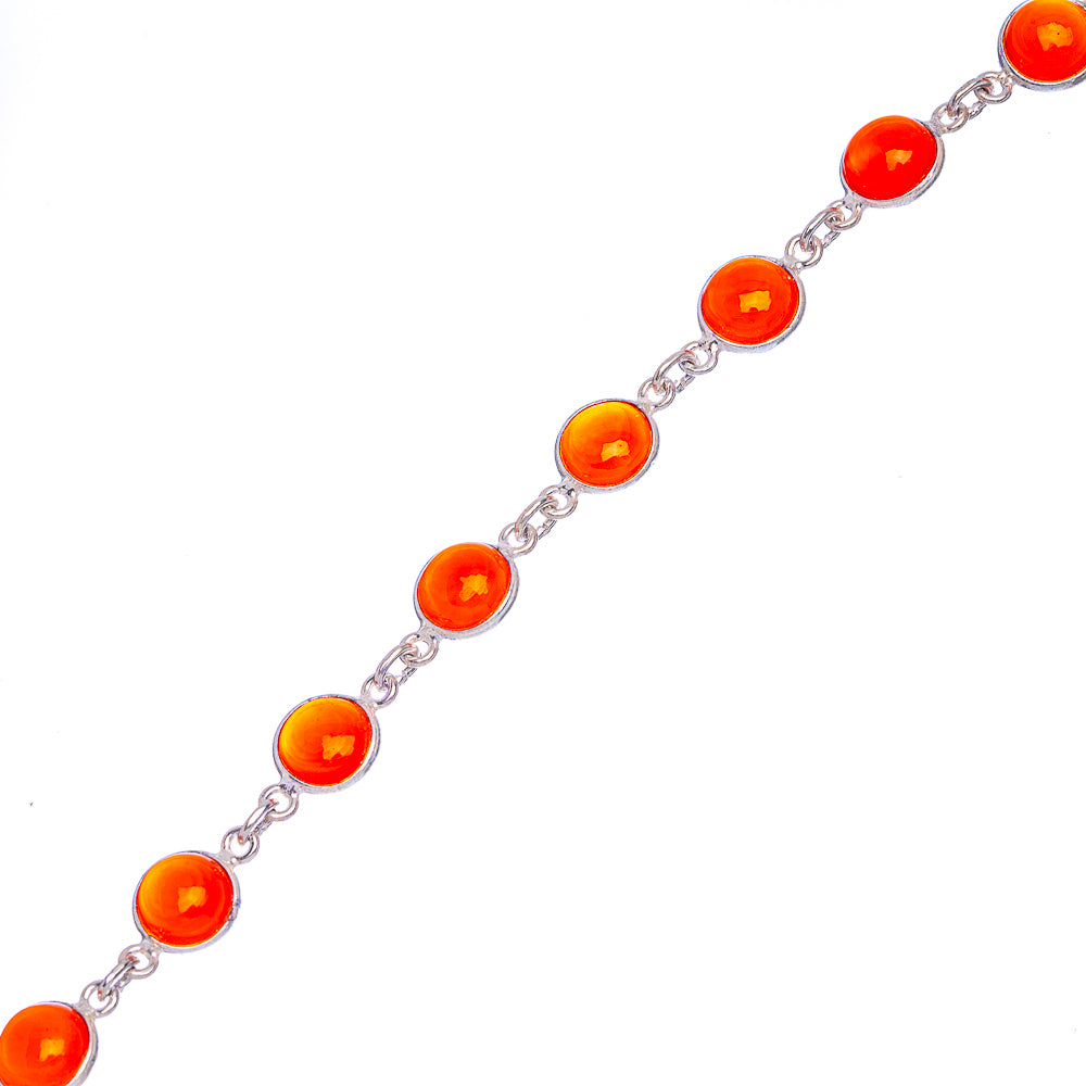 Value Carnelian Bracelets 7 1/8 To 8 1/4" (925 Sterling Silver) B90363