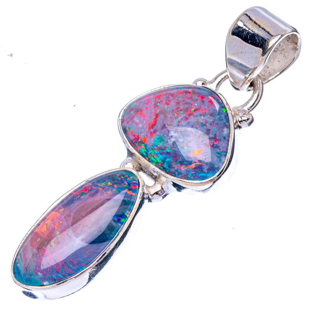 Rare Triplet Opal 925 Sterling Silver Pendant 1 5/8" (925 Sterling Silver) P42667