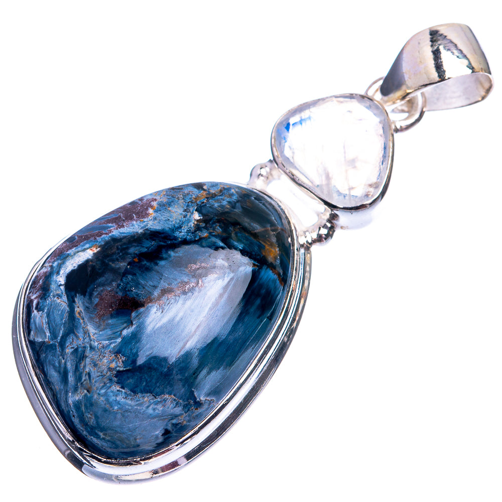 Pietersite, Rainbow Moonstone Pendant 1 3/4" (925 Sterling Silver) P39021