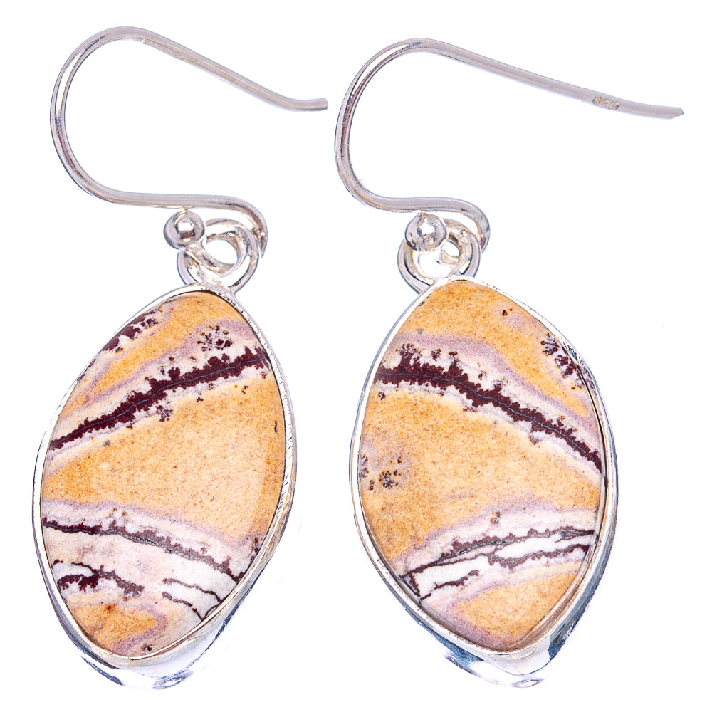 Sonora Dendritic Jasper Earrings 1 3/8" (.925 Sterling Silver)