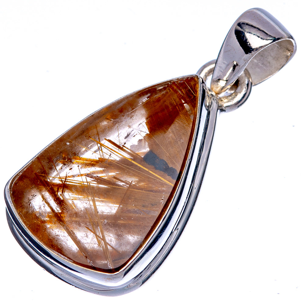 Rare Full Star Rutilated Quartz Pendant 1 1/4" (925 Sterling Silver) P39983