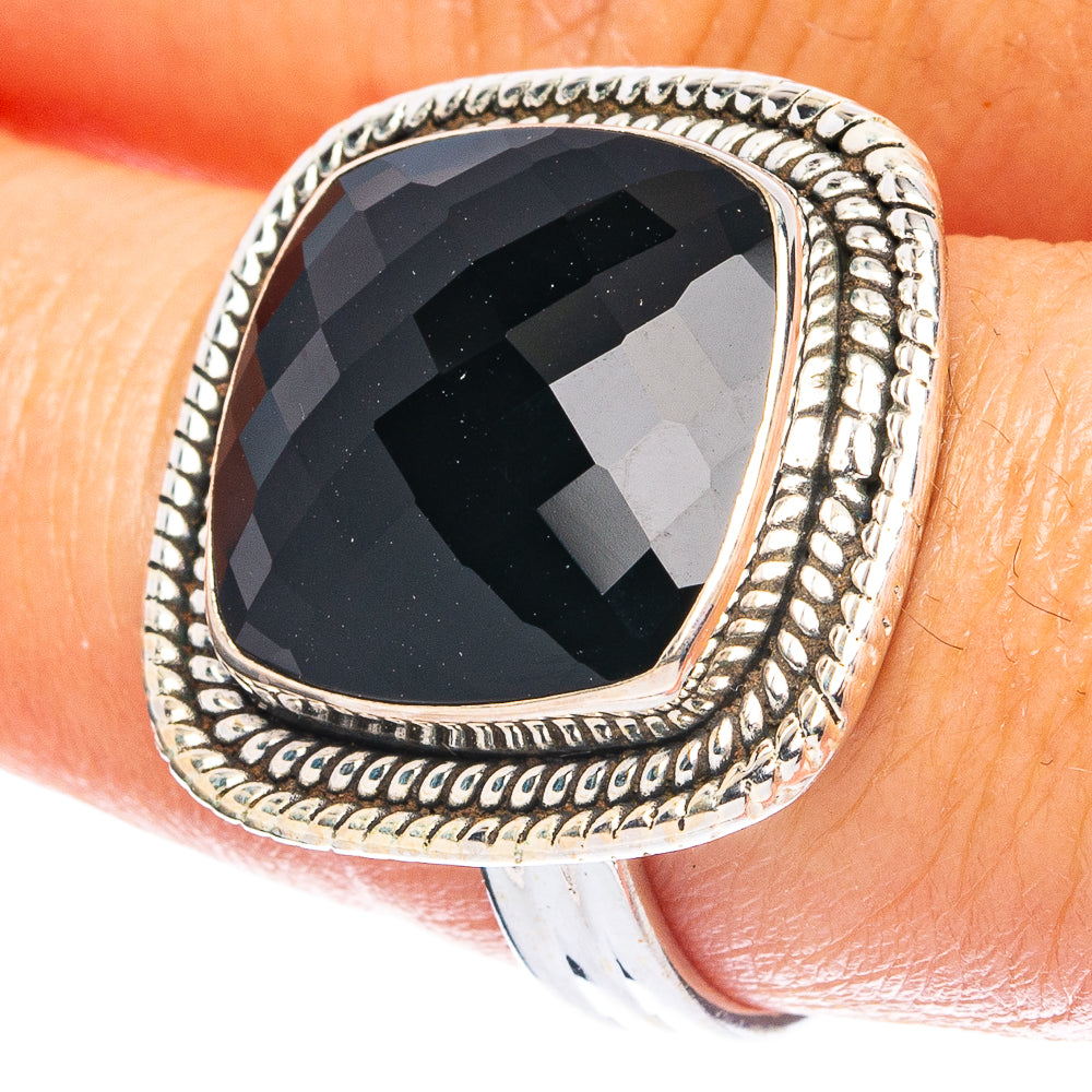 Black Onyx 925 Sterling Silver Ring Size 8.5 (925 Sterling Silver) R6063