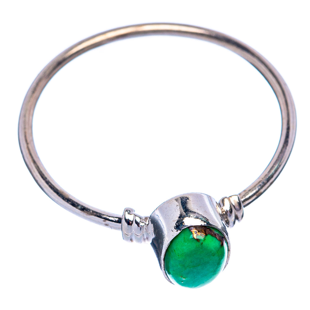 Green Copper Composite Turquoise Dainty Ring Size 9.25 (925 Sterling Silver) R145468