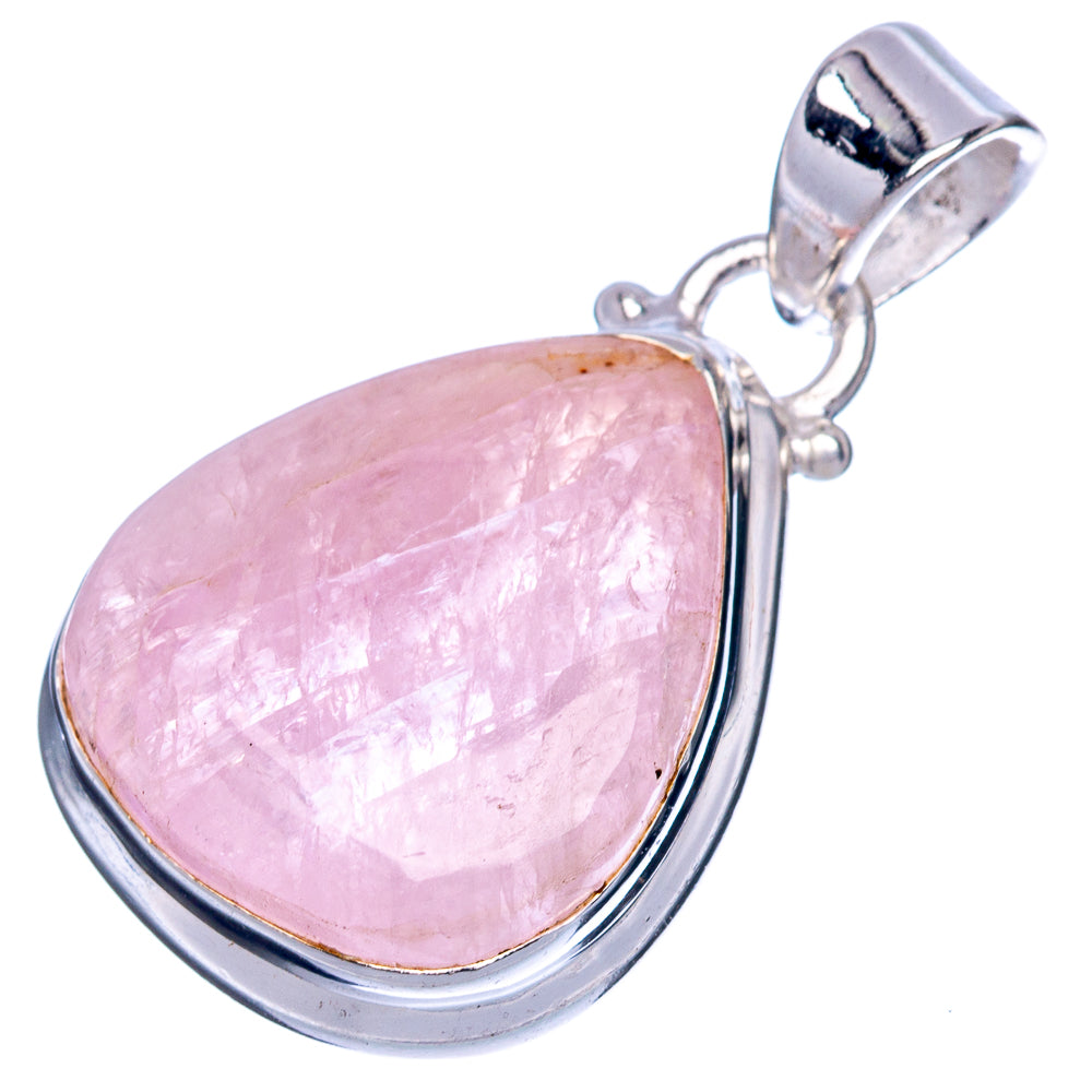 Rose Quartz Pendant 1 1/4" (925 Sterling Silver) P40503