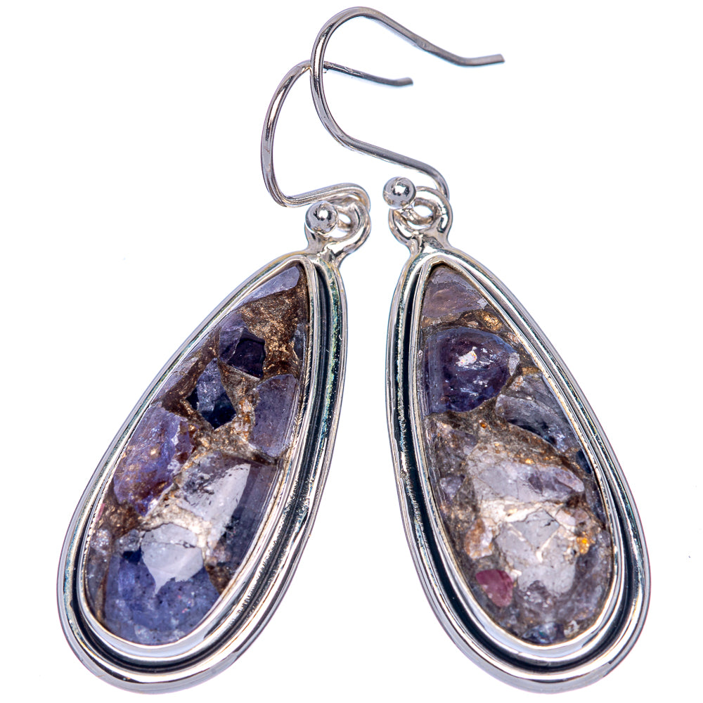 Copper Tanzanite Earrings 1 3/4" (925 Sterling Silver) E433043