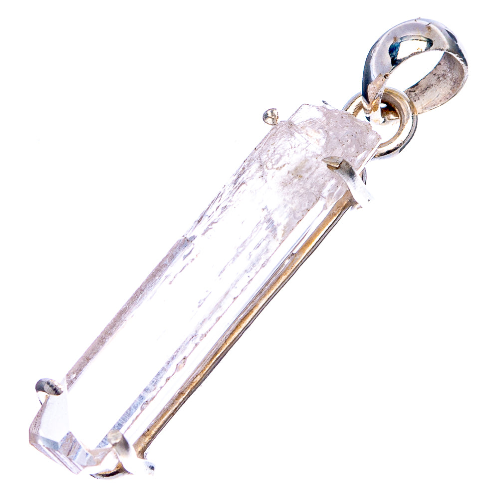 Raw Herkimer Diamond Pendant 1 3/8" (.925 Sterling Silver)