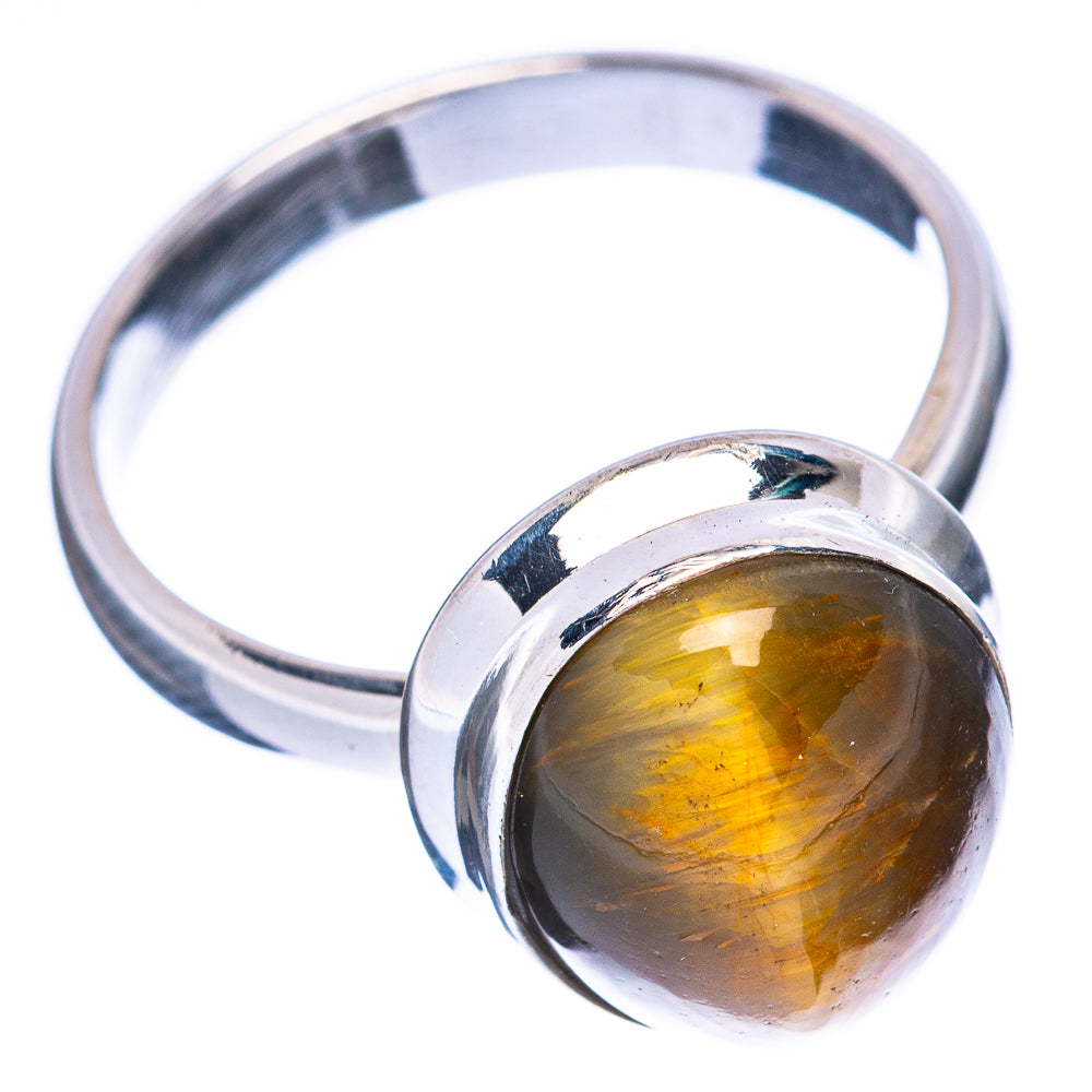 Tiger Eye Ring Size 7.25 (925 Sterling Silver) R1956