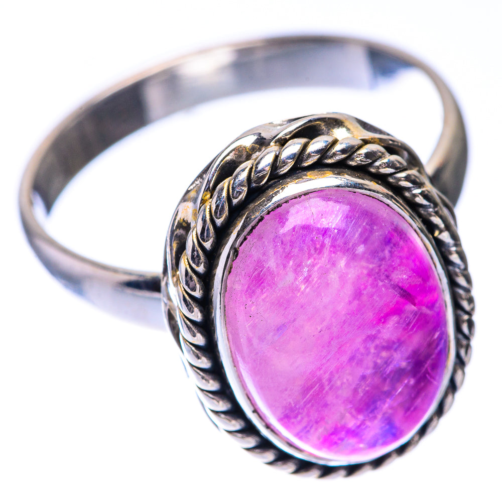 Pink Moonstone Ring Size 9.5 (925 Sterling Silver) R140692