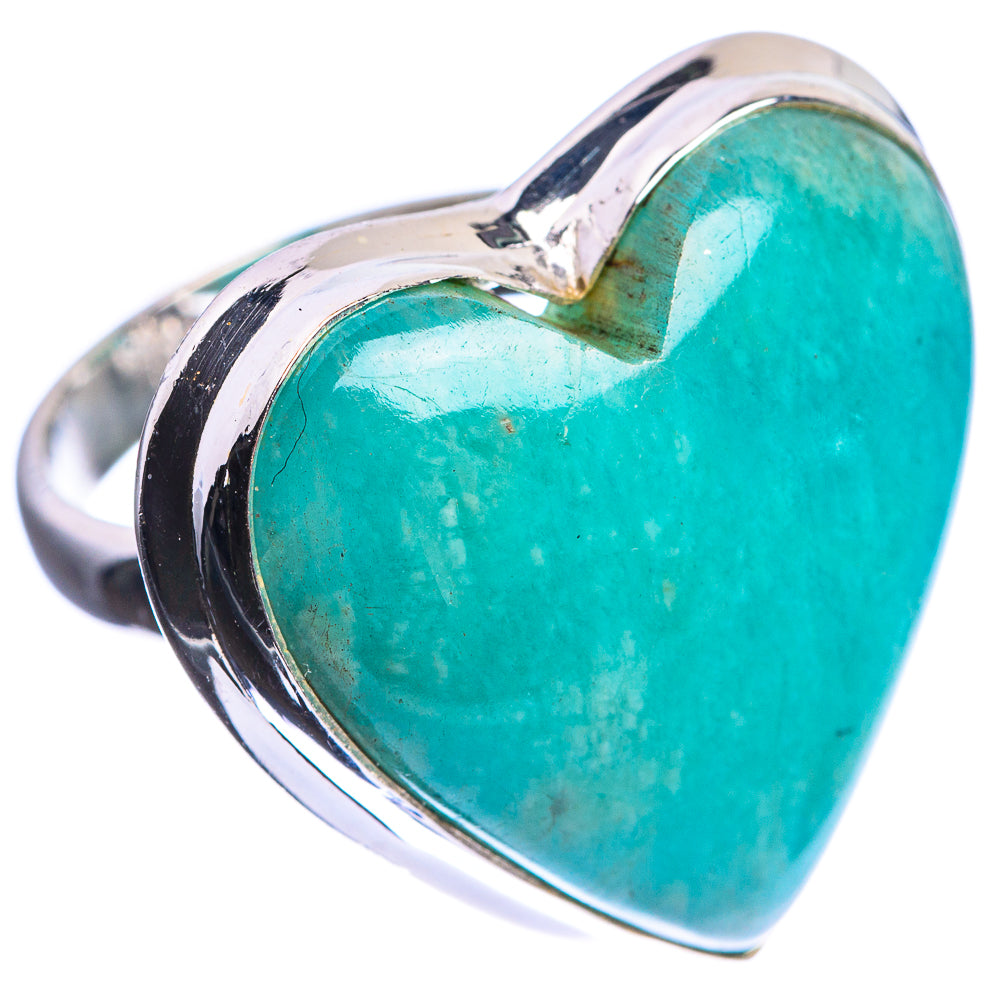 Large Amazonite 925 Sterling Silver Ring Size 6.5