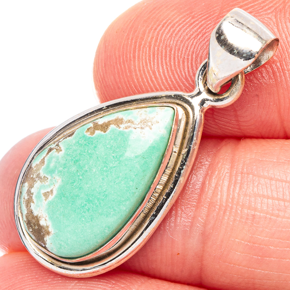 Variscite Pendant 1 1/4" (925 Sterling Silver) P44261