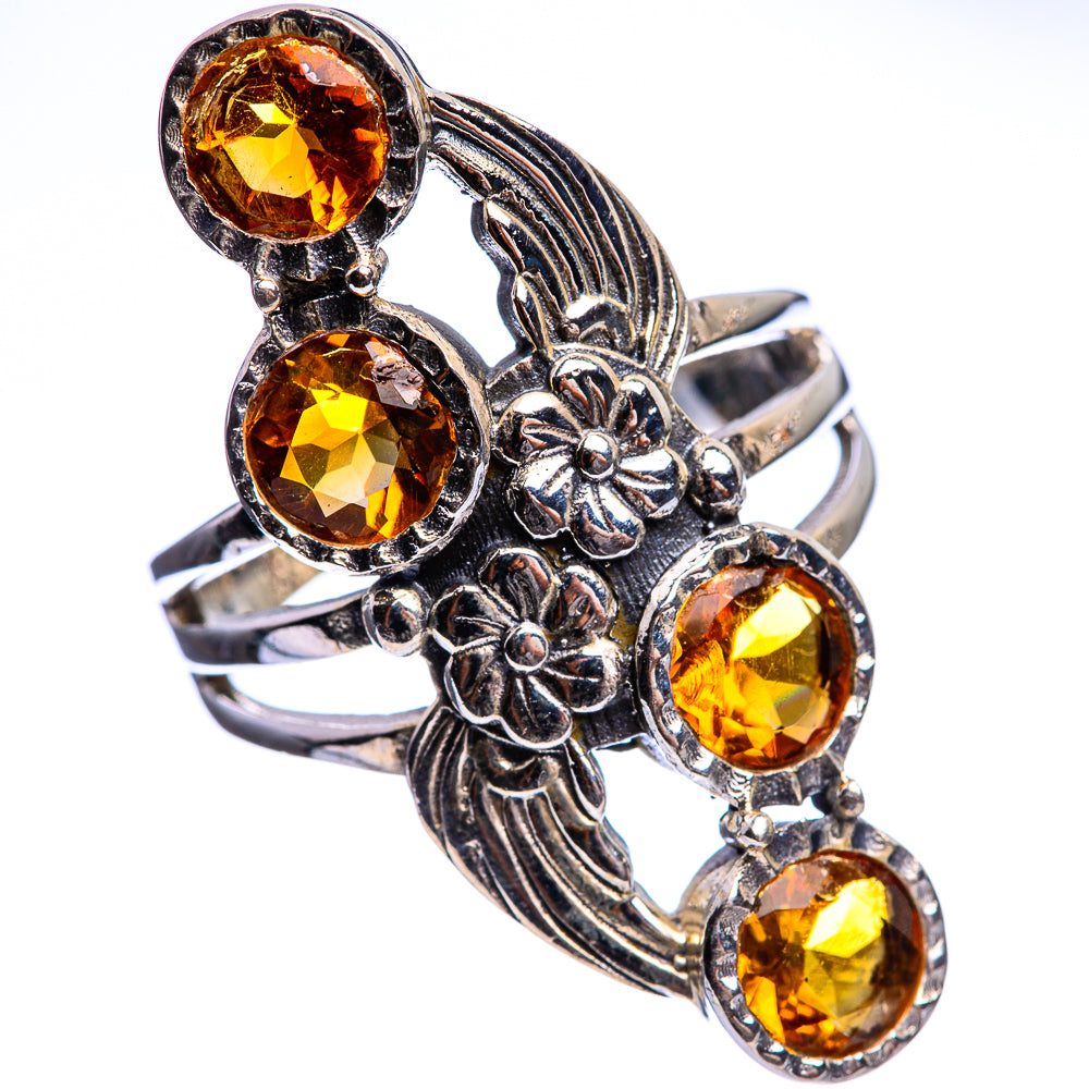Faceted Citrine Ring Size 8.75 (925 Sterling Silver) R142930