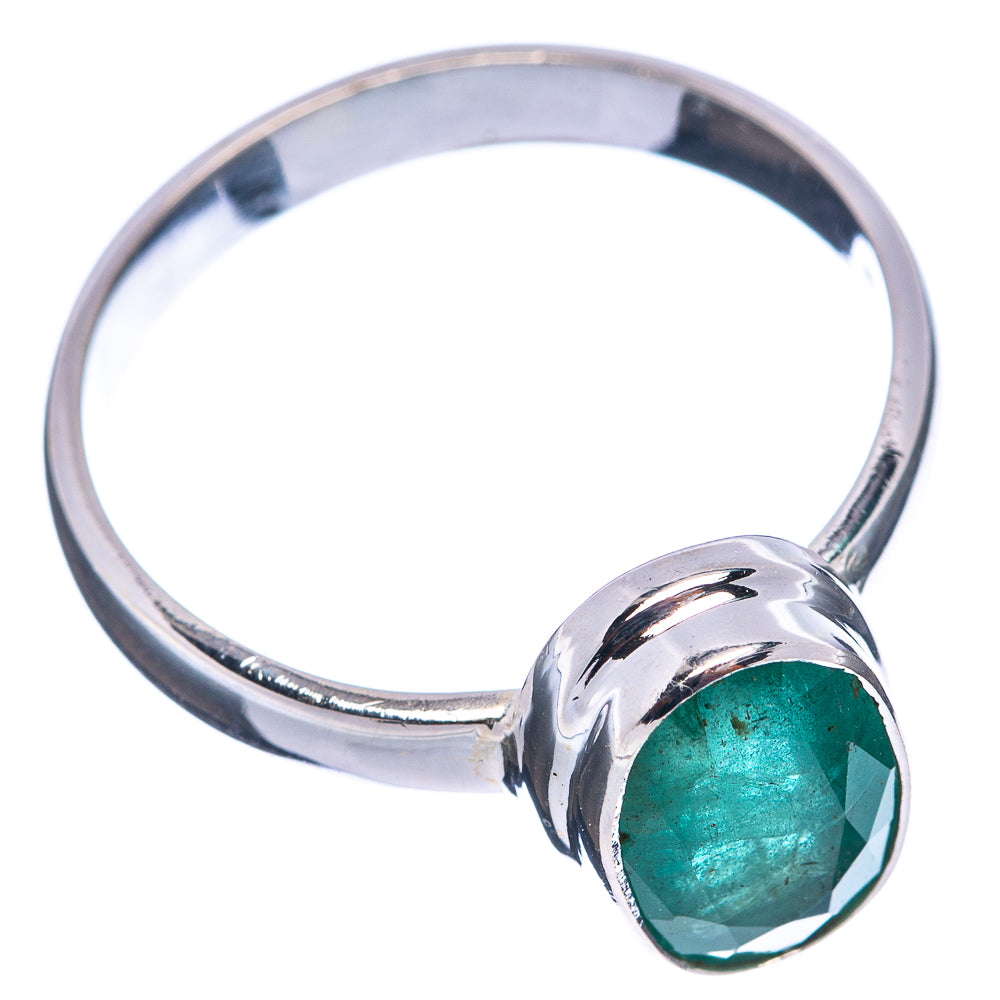 Rare Premium Faceted Zambian Emerald Ring Size 10 (.925 Sterling Silver)