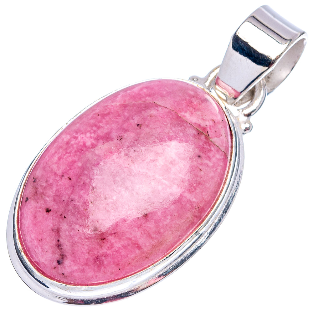Rhodonite Pendant 1 3/8" (.925 Sterling Silver)