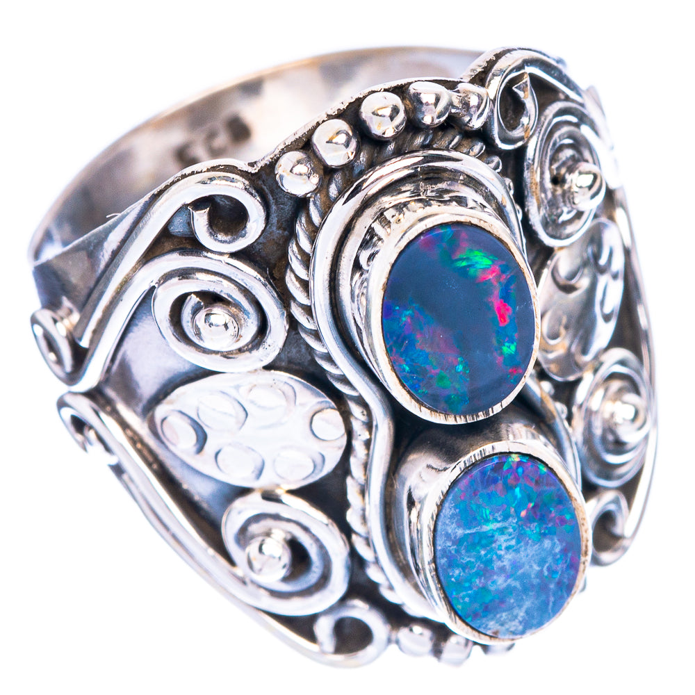 Rare Doublet Opal Ring Size 8 (925 Sterling Silver) R1053