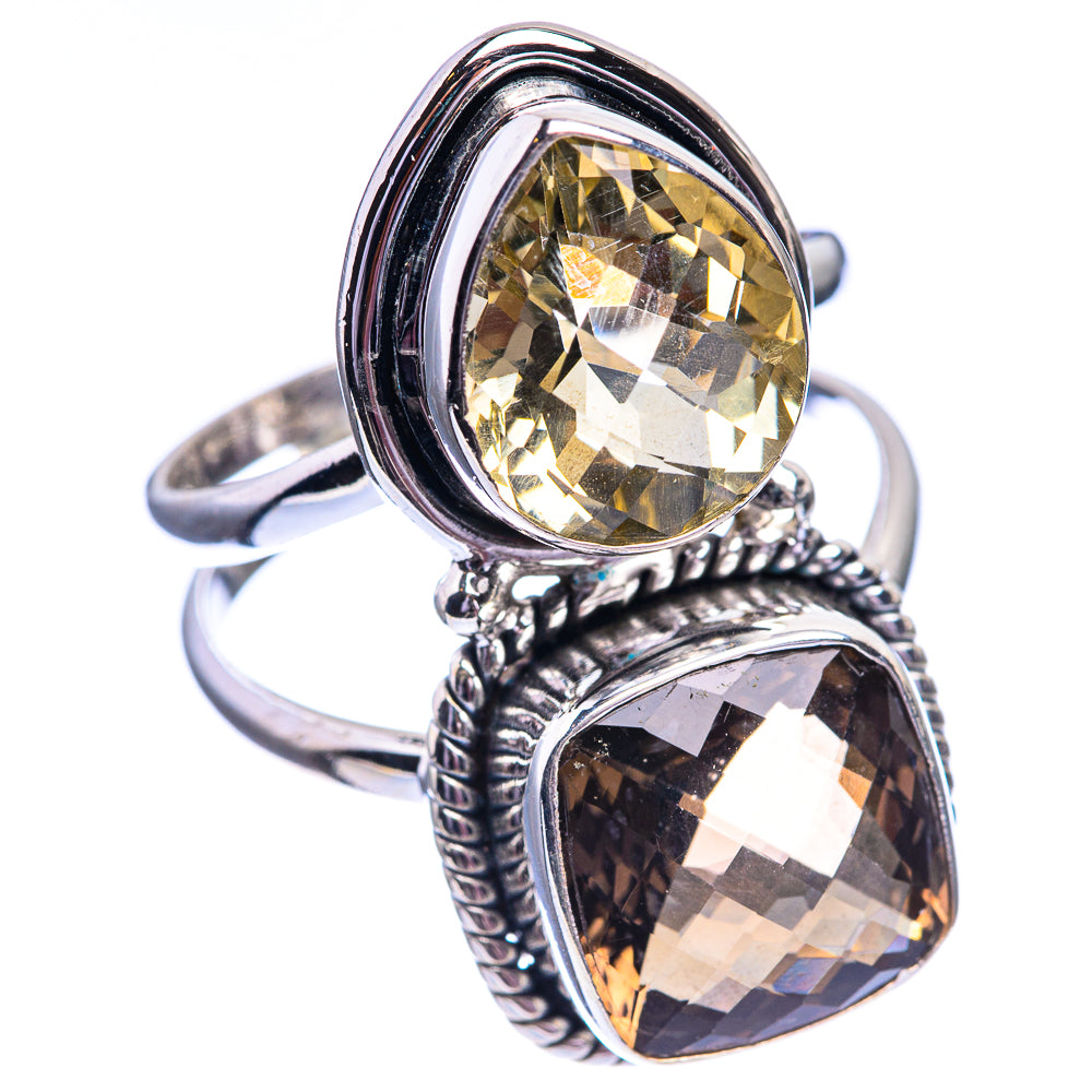 Smoky Quartz, Citrine Ring Size 9.25 (925 Sterling Silver) R142047