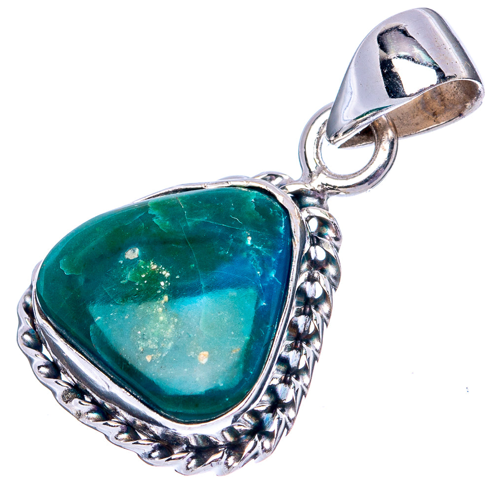 Rare Peruvian Opal 925 Sterling Silver Pendant 1 1/8" (925 Sterling Silver) P42646