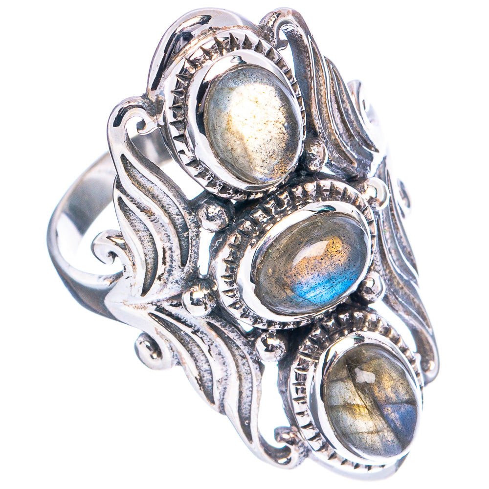 Labradorite Ring Size 8.25 (.925 Sterling Silver)