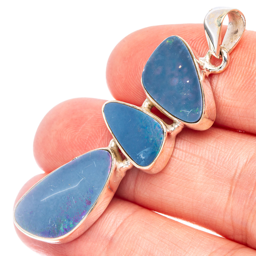 Rare Doublet Opal Pendant 2" (925 Sterling Silver) P44883