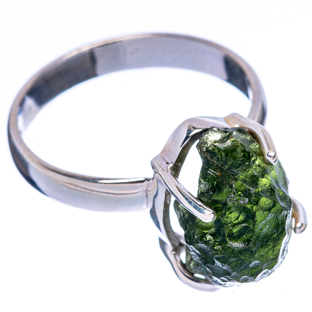 Rare Czech Moldavite Ring Size 8 (925 Sterling Silver) R146697