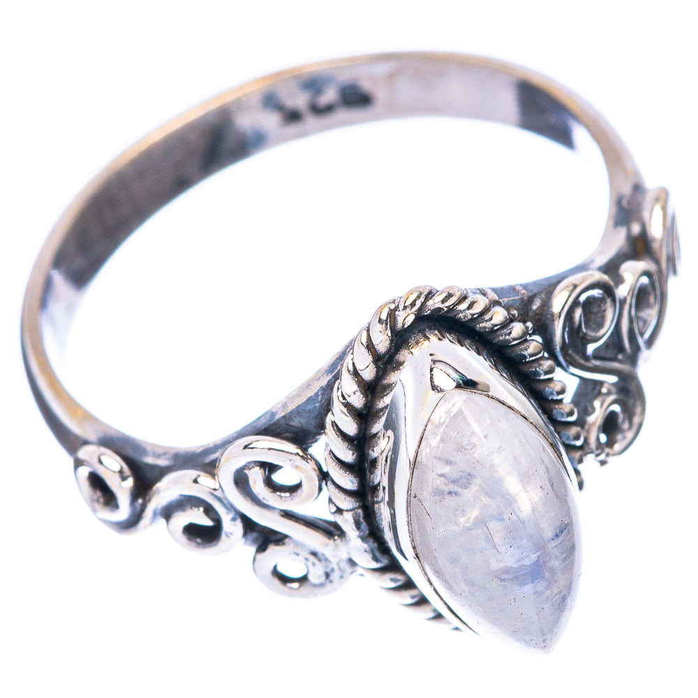 Rainbow Moonstone Dainty Ring Size 7 (925 Sterling Silver) R5765