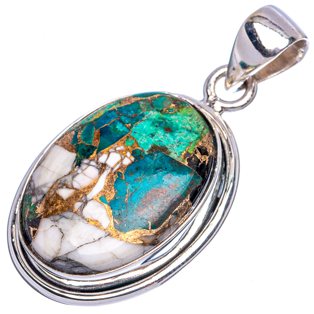 Chrysocolla Howlite Pendants 1 3/8" (925 Sterling Silver) P42356
