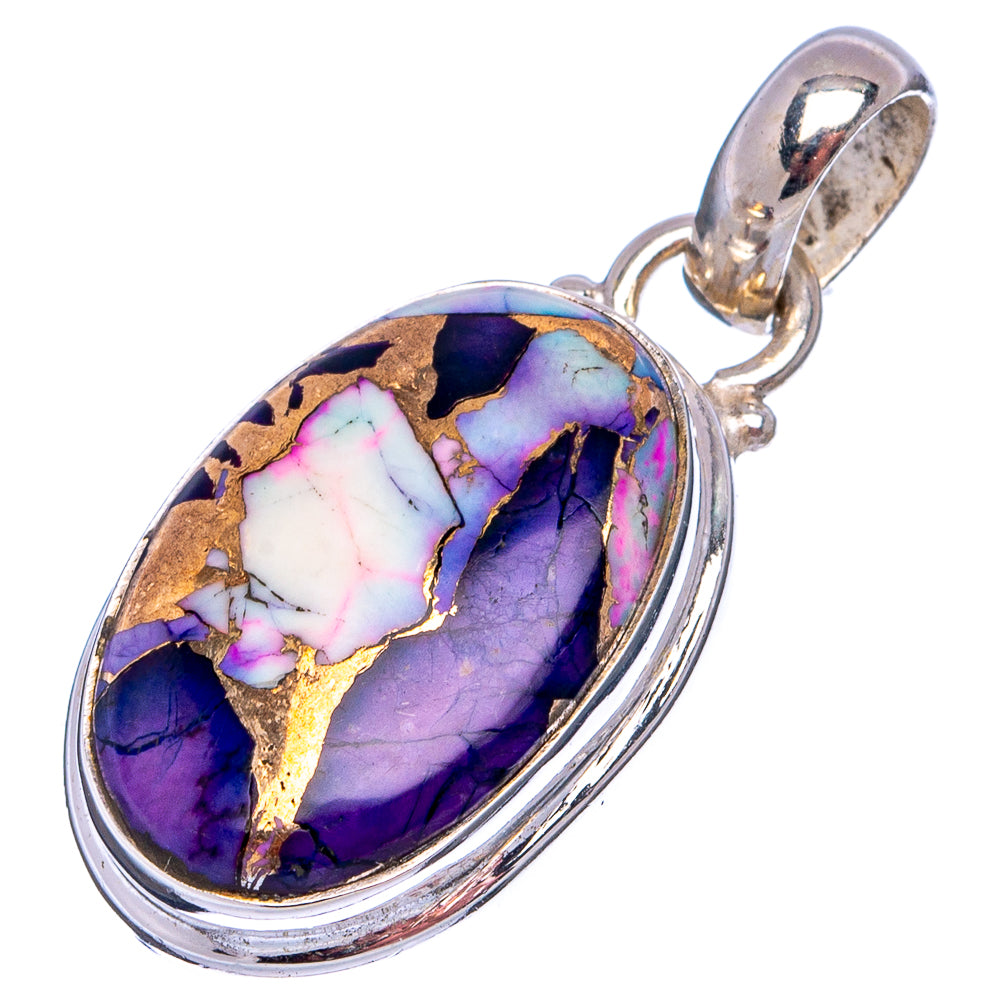 Purple Daliah Mohave Turquoise Pendant 1 3/8" (.925 Sterling Silver)