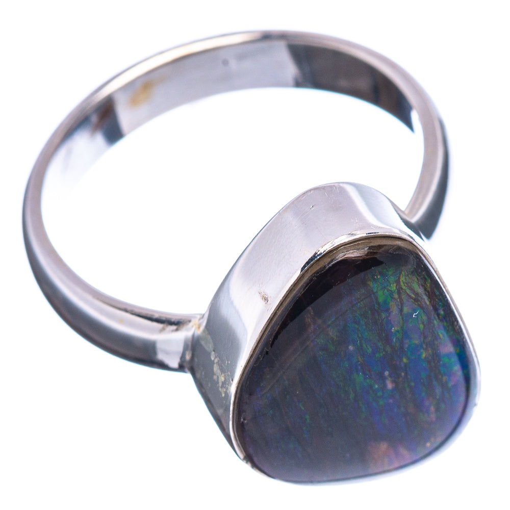Premium Canadian Ammolite Ring Size 8 (.925 Sterling Silver)